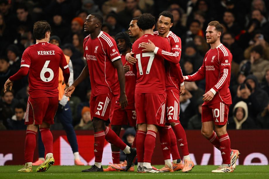 [图]伊萨克破门 利物浦2-1热刺收获各赛事3连胜